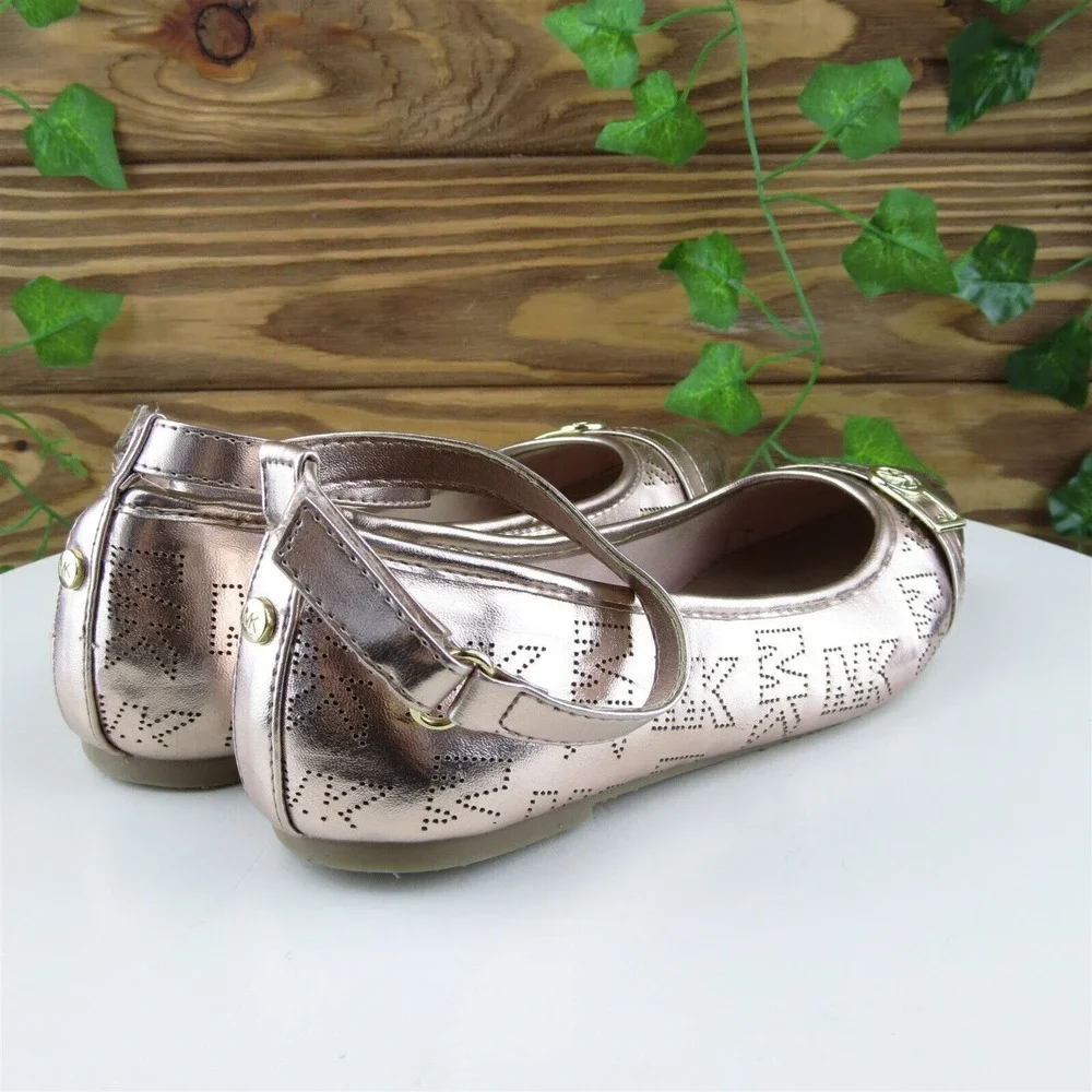 Michael Kors Sz 1 Shoes Girls‎ Youth Mary Jane Rose Gold Synthetic Buckle